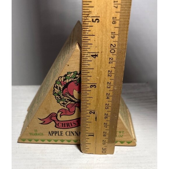 Furtunes International Tea Wooden Box Pyramid Christmas Apple Cinnamon BOX ONLY - Picture 7 of 8